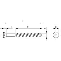 Glaslatschroeven rvs a2 3,2x50x30 TX10 200 Stuks