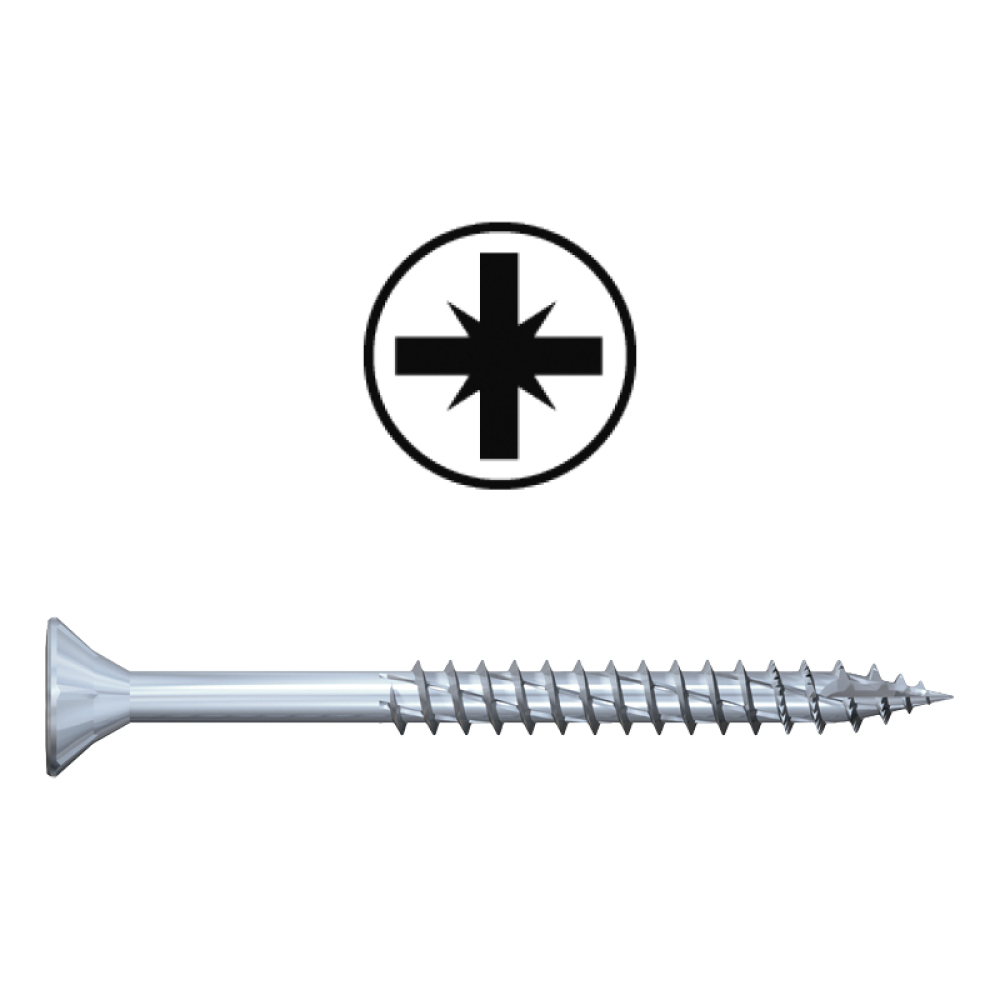 Spaanplaatschroef JetFast 4x40mm 500ST Pozidrive Deeldraad