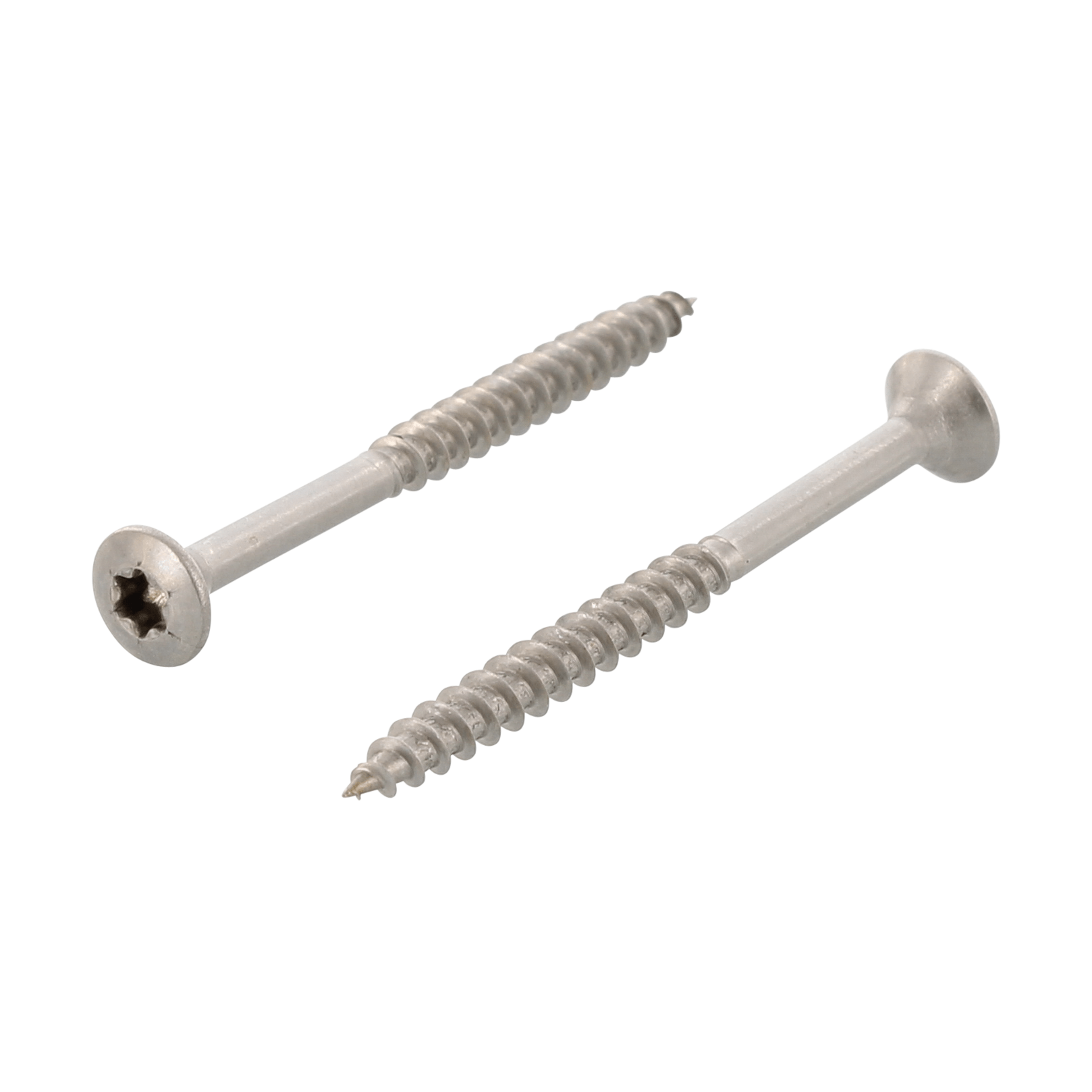 Spaanplaatschroeven rvs A4 met lenskop deeldraad