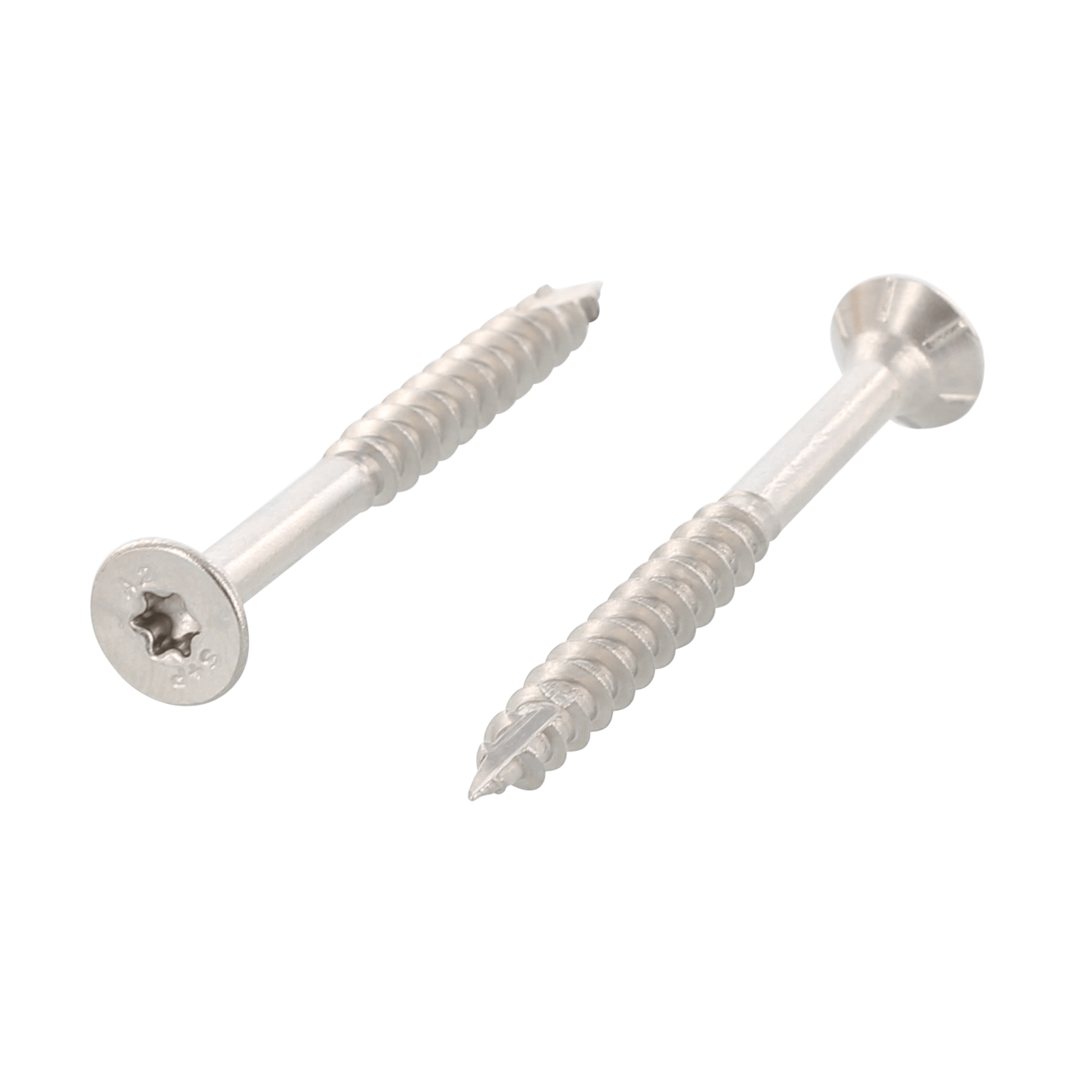 Spaanplaatschroeven rvs A4 met snijpunt en freesribben